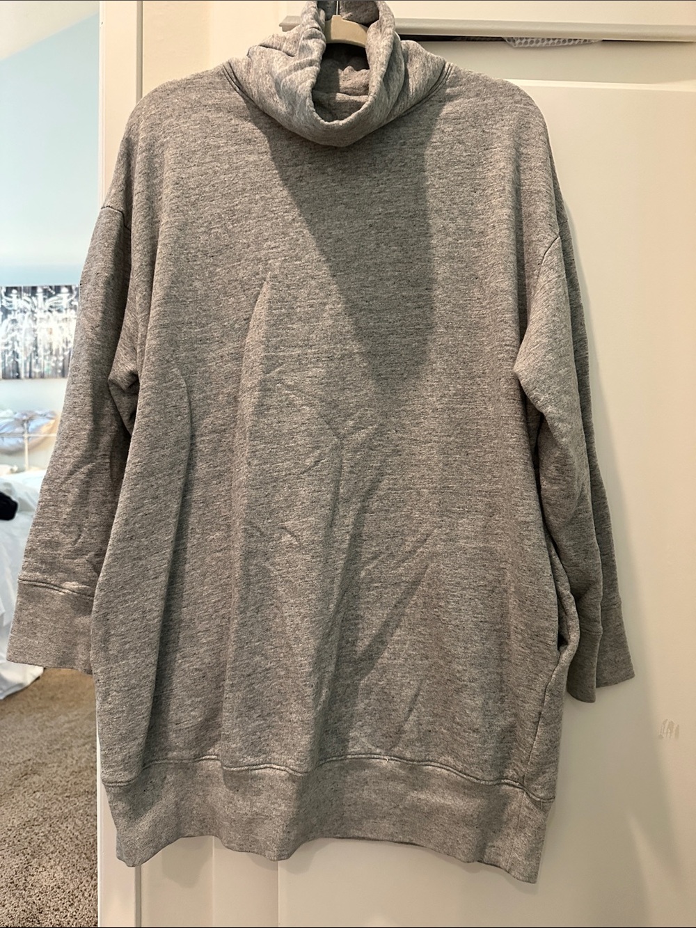 AG Adriano Goldschmied Cozy Grey Women's Turtleneck Sweater w/ pockets - size S